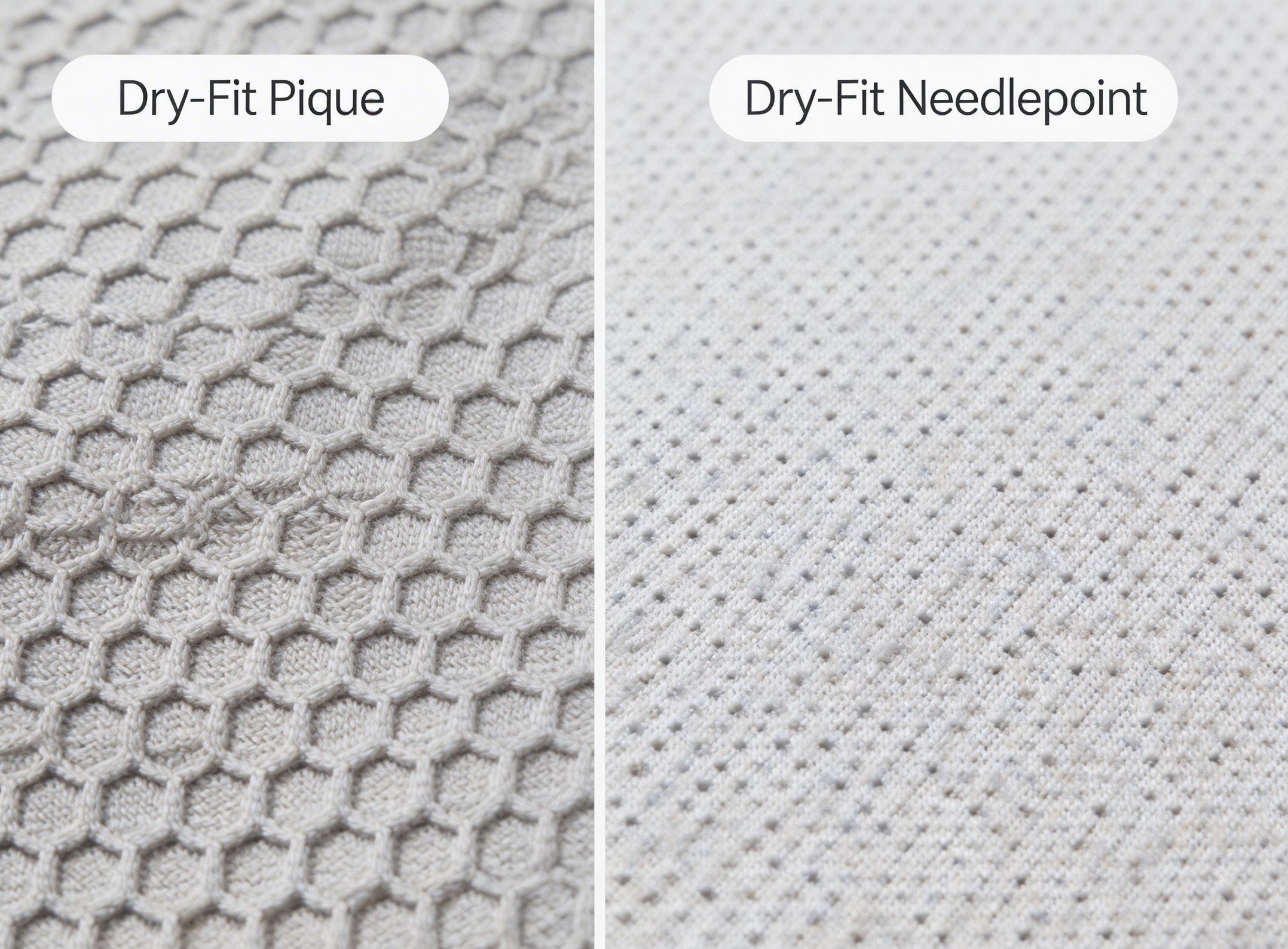 Material Dry-Fit Pique dan Dry-Fit Jarum